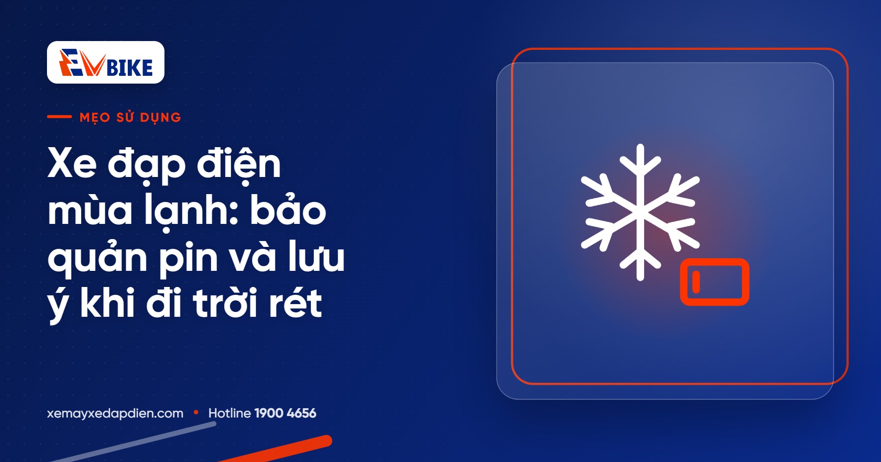 Xe đạp điện mùa lạnh: bảo quản pin và lưu ý khi đi trời rét