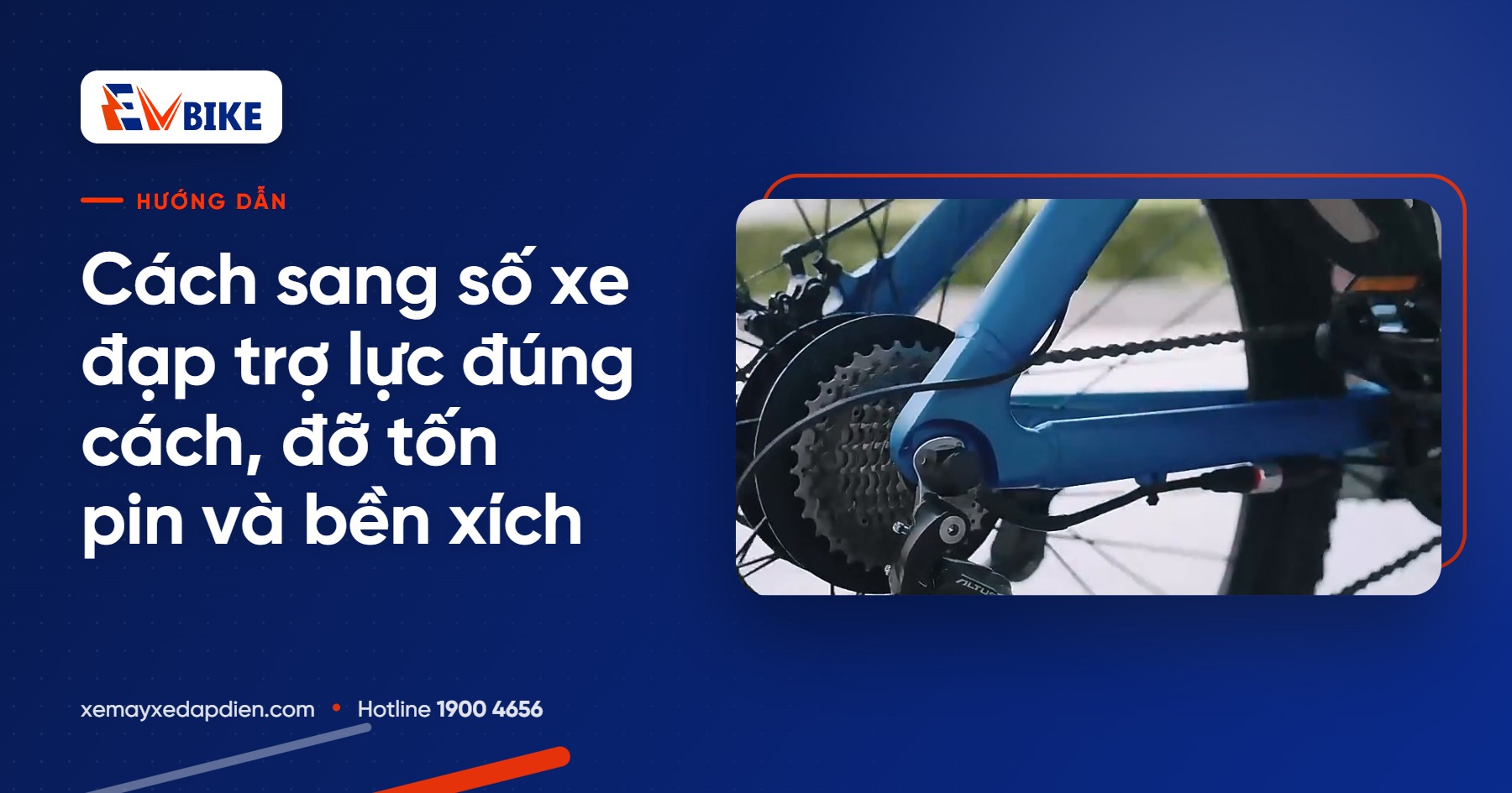 Cách sang số xe đạp trợ lực đúng cách, đỡ tốn pin và bền xích