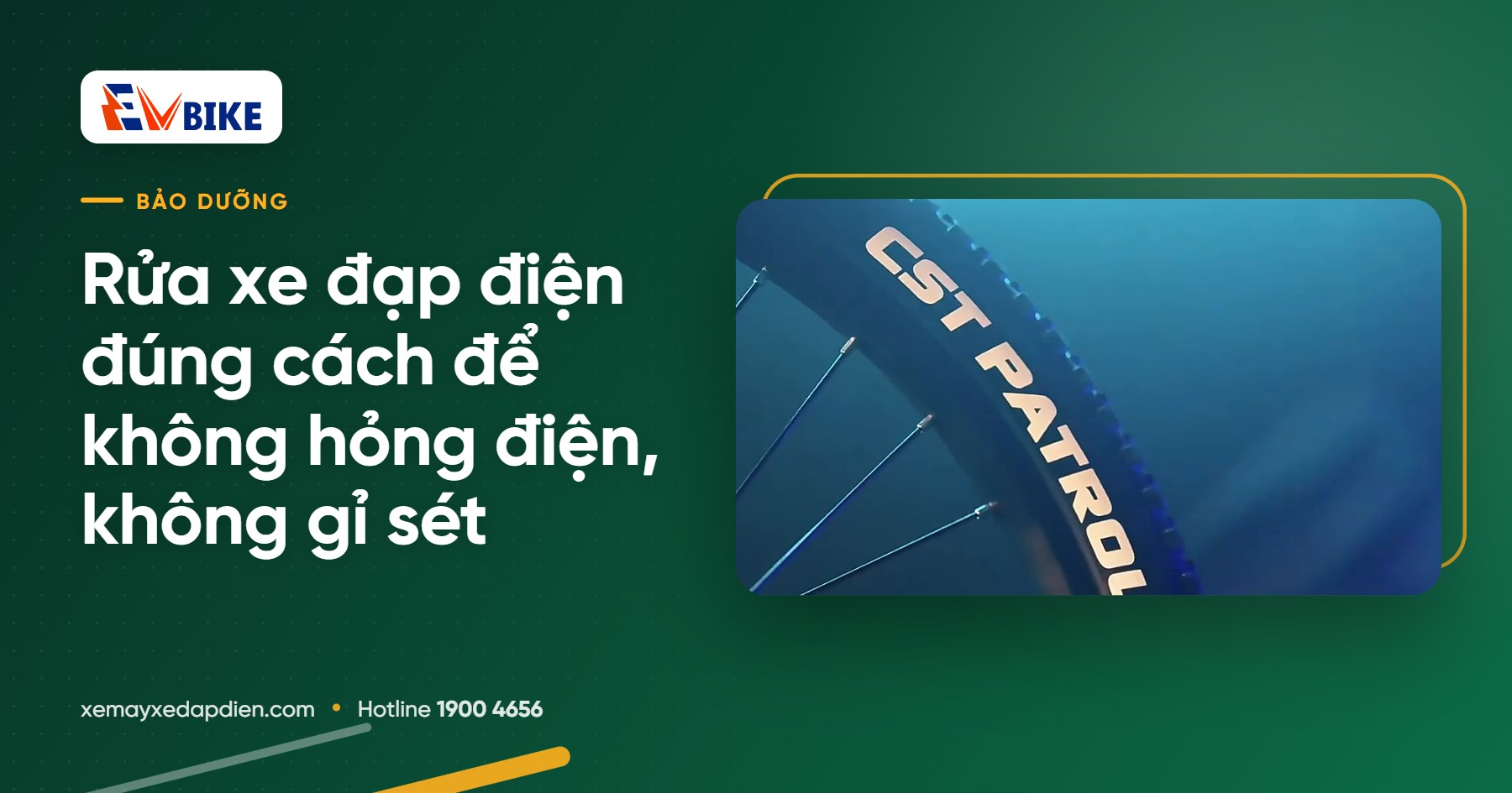 Rửa xe đạp điện đúng cách để không hỏng điện, không gỉ sét