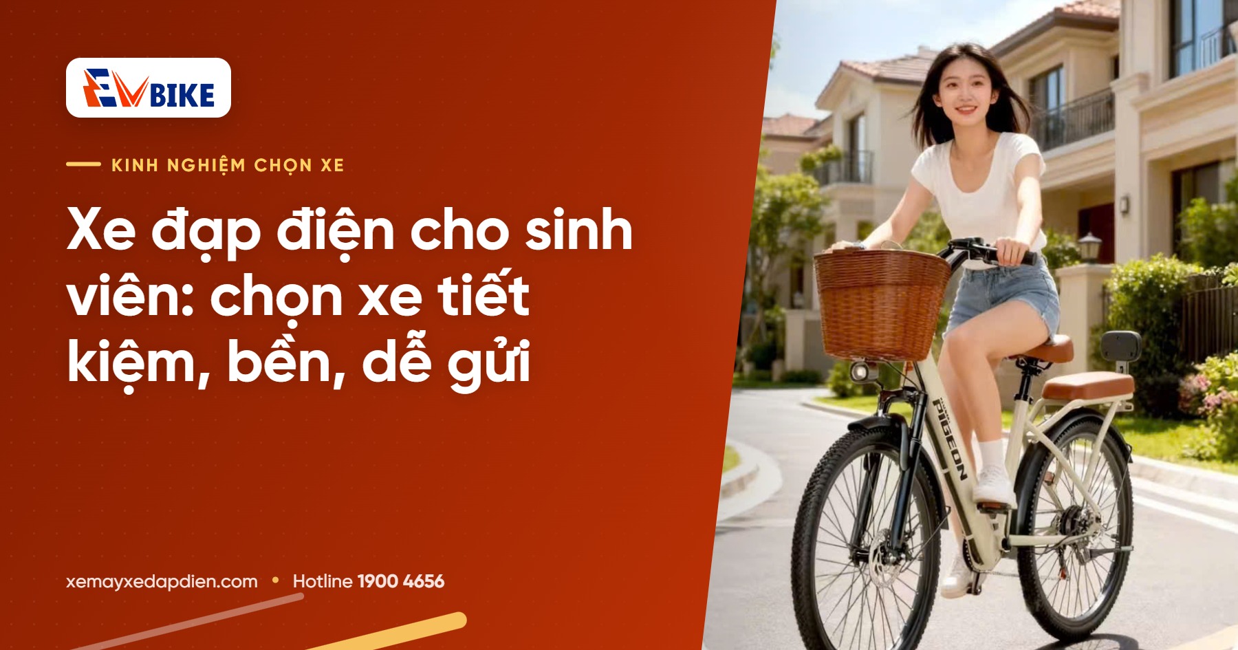 Xe đạp điện cho sinh viên: chọn xe tiết kiệm, bền, dễ gửi